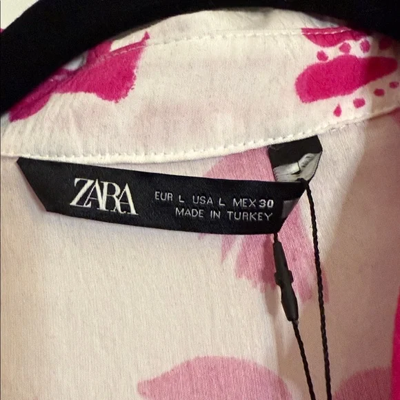 Zara Floral Button Down Shirt Dress - Picture 7 of 8